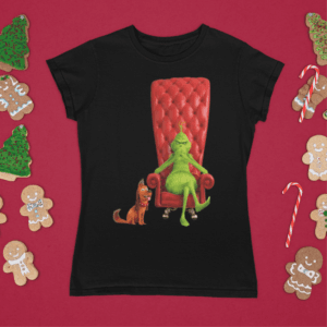 Piros foteles Grinch női póló