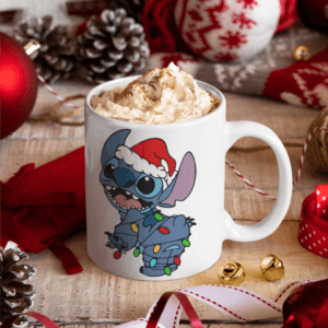 Stitch christmas lights bögre