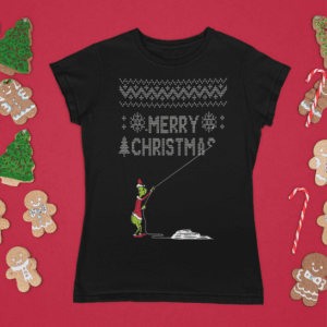 Grinch merry christmas knitted női póló