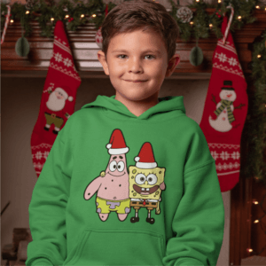 Karácsonyi Spongya és Patrik gyerek pulóver