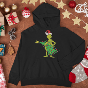 Grinch karácsonyfával gyerek pulóver