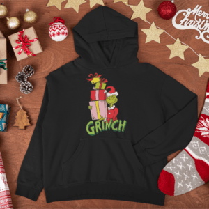 Grinch karácsonyi ajándékokkal gyerek pulóver