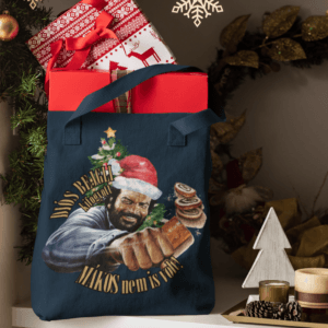 Karácsonyi bejglis Bud Spencer vászontáska