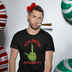 Kurva boldog karácsonyt férfi póló