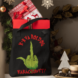 Kurva boldog karácsonyt vászontáska
