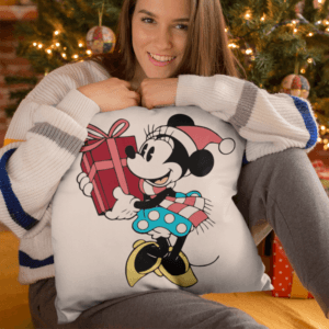 Minnie mouse with gift párna