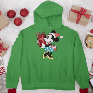 Minnie mouse with gift kapucnis pulóver