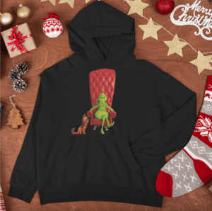 Piros foteles Grinch gyerek pulóver