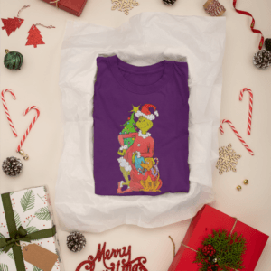 Santa Grinch with Max férfi póló