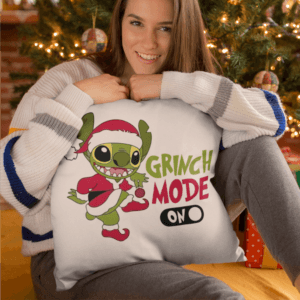 Stitch Grinch mode on párna