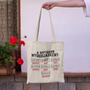 Vászontáska Nyugdíjas naptár