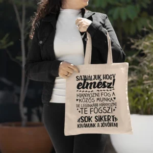 Vászontáska Sajnáljuk, hogy elmész