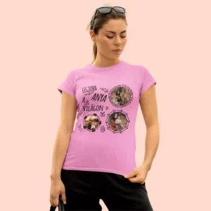 Egyedi fényképes női póló Legjobb Anya a világon felirattal, rózsaszín ajándék póló anyáknak családi fotókkal