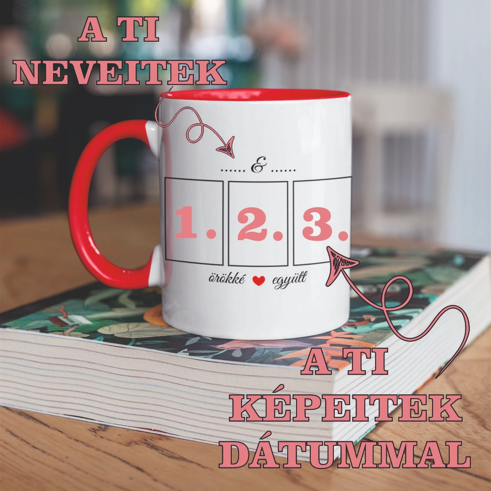 Örökké együtt egyedi fényképes bögre - Image 2